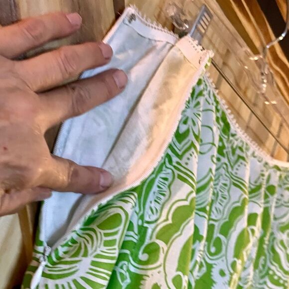 EUC Floral Boho Skirt Grn White 18 - Picture 4 of 9